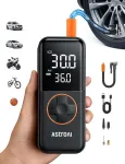 AstroAI belaidis padangų oro kompresorius 150 PSI su manometru ir LED AIRUN L4