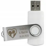 10 vnt. Usb 3.0 atmintinė 128 Gb su vestuviniu graviravimu