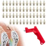 50 vienetų 6 mm dyglių vinys - atletikos dyglių atsarginiai dygliai batams su dyglių raktu, tvirti kroso dygliai &scaron;uoliams, bėgimui, žygiams, plastikiniam podiumui