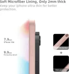 Wxx silikoninis dėklas, skirtas iphone 16e, mobiliojo telefono dėklas, skirtas iphone 16e, plonas su mikropluo&scaron;tu, atsparus įbrėžimams, visapusi&scaron;kos apsaugos dėklas, skirtas iphone 16e 6.1 colio rožinis