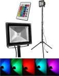 Volteno Led halogeninis rgb prožektorius 30w ant stovo disco