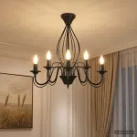 Pakabinamas &scaron;viestuvas Gaublio lempa E14 Metalas Juoda &Oslash; 52 x 47 cm