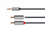 Kruger & Matz Basic 2RCA - AUX 3.5mm kabelis 1m