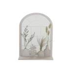 Sieninis veidrodis DKD Home Decor Vaza Stiklas Rusvai gelsva MDF Derva Cottage (35 x 10 x 50 cm)