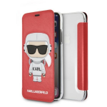 Apple iPhone X / XS Karl Lagerfeld dėklas Karl Space Cosmonaut raudonos spalvos
