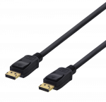 DisplayPort kabelis DELTACO 4K UHD, 21.6 Gb/s, 5m, juodas / DP-1050-K / R00110004