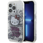 Apple iPhone 14 Pro Hello Kitty dėklas IML Kitty On Bricks Graffiti (HKHCP14LHDGPHT) baltos spalvos