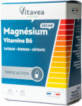 Prancūzija Vitavea Magnis + vitaminas B6 45 kapsulės