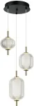 20W LED pakabinamas &scaron;viestuvas PELLUCID, bronzos sp./skaidrus, 3000K, 4297700