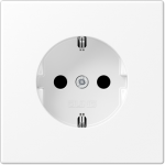 Jung Ki&scaron;tukinis lizdas su įžeminimu, LS 1520, matinis lakuotas, baltas