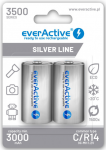 Akumulatorki C / R14 Ni-MH everActive 3500 mAh Sidabrinis Line (2 dėžutė vnt.)