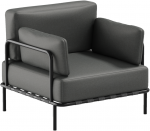 Sofa Sitsit Kėdė, Salve, 78x78x78 cm, Tamsiai Pilka