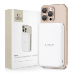 Powerbank Tech-Protect PB24 LifeMag QI2 MagSafe 10000 mAh - baltos spalvos