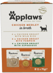 Applaws - Multipack Vi&scaron;tienos sultinys Medley - 12x70g