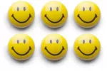 Zeller Smiley magnetukai, 6 vnt, &Oslash; 3 cm