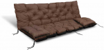 Aio Factory Sodo pagalvėlė 180x60x50 cm + 2 pagalvėlės sūpynėms, atsparios vandeniui, rudos spalvos