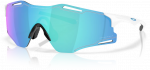 OAKLEY CYBR ZERO Polished Baltas/Prizm Sapphire sportiniai akiniai