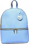 Carla Ferreri Women's leather backpack CF1778 Celeste