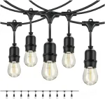 Girlianda BAJA, juodos sp., su 10x1W 2700K E27 LED lemputėmis, 10m, IP44