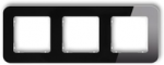 Karlik Elektrotechnik 12-0-IRSZ-3 ICON Universalus trigubas suapvalintas rėmas - stiklo efektas (rėmas: juodas dugnas: baltas) 12-0-IRSZ-3