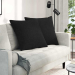 Sofa Pagalvės 2 pcs Juoda 60 x 60 cm audinys