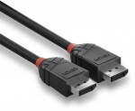 Kabelis - Lindy 1m DisplayPort 2.1 80G 16K 60Hz Male to Male Juodas