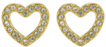 Emily Westwood Virelle auksinis-plated heart earrings EWE260597G