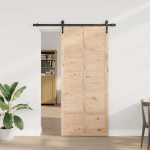Slankios durys Natūrali 80 x 208 cm Pu&scaron;ies medienos masyvas