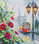 Andriana Kryželiu siuvinėjimo rinkinys &bdquo;Rytinis tramvajus&ldquo;, 24,5x27 cm