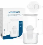Filtravimo ąsotis Wessper ąsotis Wessper D4 BOROSILICATE MINI futureflow&trade; Aquaclassic (WES209-FF-WH)