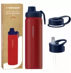 Wessper B3 THERMOSTEEL 700ml plieno termosas su 3 kandikliais