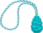 Trixie Super Strong kamuoliukas skacząca su virvute, žaislas, &scaron;uniui, jasnoniebieska, TPR, 35 cm / 6,2 cm