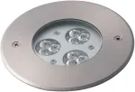 9x1W LED įleidžiamas į grindinį &scaron;viestuvas IRIDE, sidabro sp., RGB, dimeriuojamas, IP67