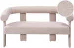 Beliani 2 vietų sofa ILBRO Boucle &scaron;viesiai smėlio spalvos