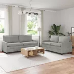Sofa Sofos komplektas 2 vnt. &Scaron;viesiai pilka Aksomas