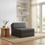 Sulankstomas Sofos Lova Tamsiai pilka 60 x 70 x 41 cm Audinys