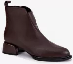 Tamsiai rudi aulinukai su kulnu Step in style