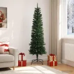 Artificial Slim Christmas Tree 210 cm PE ir PVC Žalia