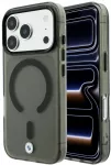 Dėklas BMW Sign Frosted IML & Metal Logo MagSafe do iPhone 18 Pro / 17 Pro pilka
