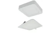 Ecolight Įleidžiamasis &scaron;viestuvas downlight CCT 2in1 su rėmeliu 12W 1100lm IP20 kvadratinis baltas (EC61084)