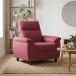 Sofa Vyno raudona 95 x 90 x 95 cm Audinys