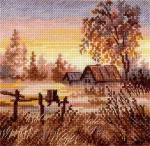 MP Studia Siuvinėjimo kryželiu rinkinys &bdquo;Kaimo romantika&ldquo; 14&times;14 cm