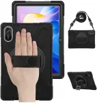 Plan&scaron;etinio kompiuterio dėklas 4kom.pl Armor skirtas Xiaomi Pad 7 Pad 7 Pro 11.2 &scaron;arvuotas / 7 Pro, juodas - apsauginis su stovu