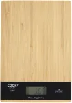 Cook Concept Ku6613 elektroninės virtuvinės svarstyklės, skaitmeninės, stačiakampės, 5kg, medinės, bambukinės, smėlio ir juodos spalvos, H2 x 15 x 21,5 cm