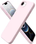 Ornarto silikoninis dėklas, skirtas iphone 16e (2025) 6.1 colio, plonas mobiliojo telefono dėklas iphone 16e, pagamintas i&scaron; skysto silikono, atsparus įbrėžimams ir smūgiams apsauginis dėklas iphone 16e dėklas (2025) - rožinis