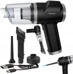 Clatronic Rankinis Galingas Automobilinis Dulkių Siurblys 2in1 Pūstuvas Automobiliui Namams Led 5kpa Usb C