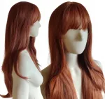 Ilgi ka&scaron;tainių rudumo perukas su kirpčiukais, 50 cm