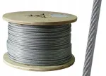 100m Plieninė viela su Pvc danga 5mm, pynimas 6x7+fc, cinkuota