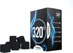 320&deg; Premium kokoso natūralios anglys (25 mm kubeliai) kaljanui ir Bbq - 1kg [shisha anglis]