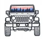 Termo siuvinėta aplikacija ant rankovės, lopas, emblema - visureigis, Jeep